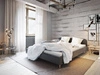 Ivrea 160x200 šedá čalouněná postel s moderním čelem ideální do ložnice