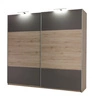 Posuvná šatní skříň Dione 225 cm san remo light / ash moderní design a povrchová úprava ABS ideální skříň do ložnice nebo šatny