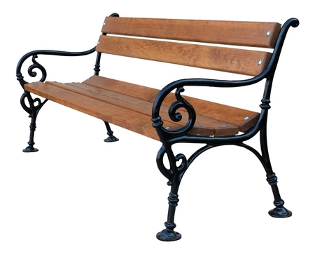 Zahradní lavice 150 cm Fiemar FIEM-11-LWO-150 Vídeňská litinová zahradní lavice s opěradlem lakované olšové dřevo