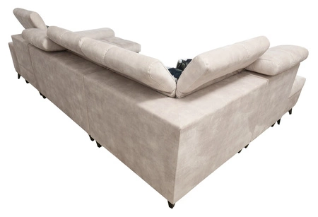 Rohová sedací souprava s funkcí spaní Buffalo VI krémová pravá Funkční a stylová rohová sedací souprava se třemi nádobami na lůžkoviny