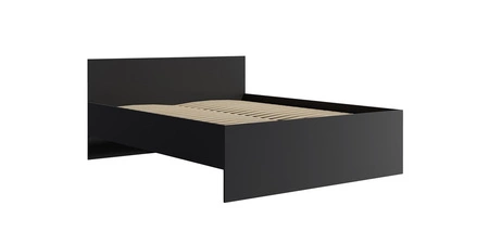 Postel Maxione 160x200 cm černá ideální postel do ložnice pro milovníky minimalistického uspořádání vysoké pohodlné čelo