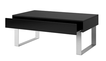 Konferenční stolek Apulia 100 cm černý se zásuvkou jedinečný design jednoduchá konstrukce deska odolná proti polití