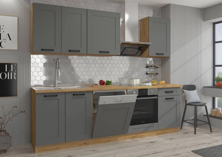 Sada kuchyňského nábytku Asti 250 cm Skříňky vypadají skvěle v klasických i moderních interiérech