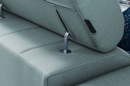 Pohovka s funkcí spaní Savona arctic blue pohodlná pohovka do obývacího pokoje poskytuje pohodlí při odpočinku nastavitelné opěrky hlavy