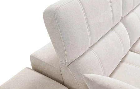 Rohová sedací souprava s funkcí spaní Penejos XII tmavě béžová levá stylová rohová sedací souprava s kontejnery na lůžkoviny pohodlné nastavitelné opěrky hlavy