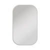 Závěsné zrcadlo Ovalio 68 cm béžové funkční doplněk k toaletnímu stolku zrcadlo do předsíně a šatny s neobvyklým tvarem