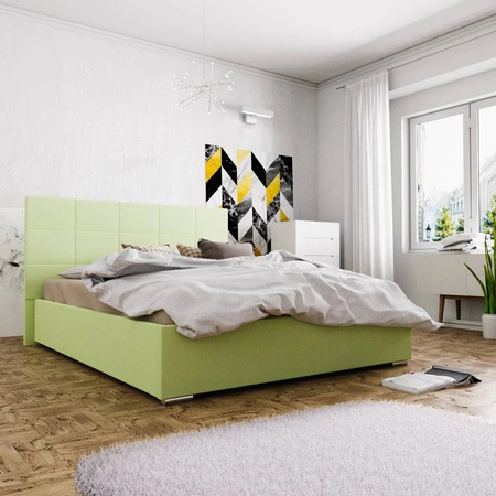 Čalouněná postel Eljas 160x200 mint s moderním čelem ideální do ložnice