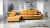 Rohová sedací souprava s funkcí spaní Buffalo XI žlutá levá strana stylová rohová sedací souprava se třemi přihrádkami na lůžkoviny velurová tkanina
