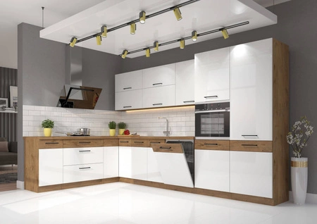 Rohová sestava kuchyňského nábytku Vento 210x350 cm ideální pro interiéry v klasickém i moderním stylu