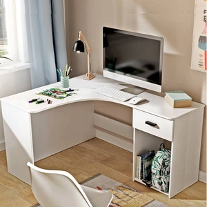 Psací stůl Kamma se zásuvkami bílý stylový a funkční do pracovny nebo do pokoje pro mládež