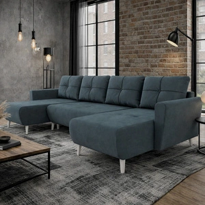 Rohová sedací souprava s funkcí spaní Felicie U tmavě šedá stylová a elegantní rohová sedací souprava, která se hodí do skandinávského stylu