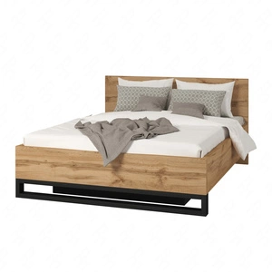 Postel Halle S 160x200 s úložným prostorem na lůžkoviny dub wotan stylový design ideální postel do ložnice vysoká kvalita zpracování