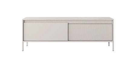 RTV skříň Sesti 154 cm béžová elegantní forma nábytku v moderním stylu systém push to open stabilní kovová základna