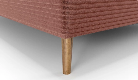 Kontinentální postel Totti 180x200 Indická růžová stylová postel s úložným prostorem trojrozměrná tkanina s výraznými pruhy