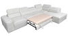 Rohová sedací souprava s funkcí spaní Viano XI krémová pravý roh trendy a stylová s nastavitelnými opěrkami hlavy dekorativní polštáře