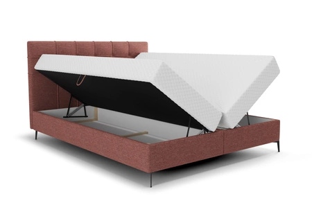 Kontinentální postel Irvine 160x200 cihla stylová postel s úložným prostorem na lůžkoviny pohodlné čelo zaujme svým elegantním designem