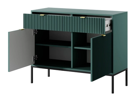 Komoda Lovro 104 cm se zásuvkami v pastelově zelené barvě Moderní design potěší milovníky osobitých interiérů