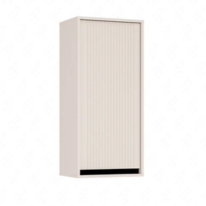 Osaka 46 cm béžová / černá nástěnná skříňka minimalistický design stylová vitrína do obývacího pokoje vkusné rýhované čelo