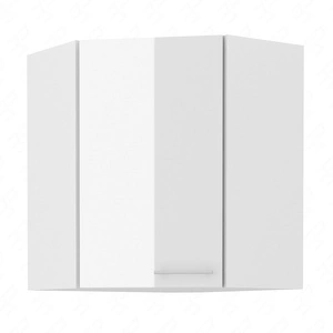 Rohová kuchyňská nástěnná skříňka Lumia 60x60 GN-72 1F odolná vůči páře, teplu a rozlitým tekutinám