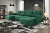 Rohová sedací souprava s funkcí spaní Felicie U bottle zelená stylová a elegantní rohová sedací souprava, která se hodí do skandinávského stylu uspořádání