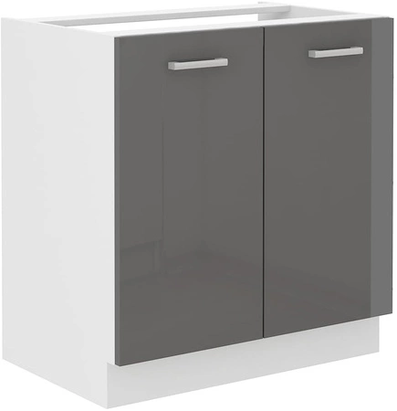 Sada kuchyňského nábytku Sonia 180 cm lesklá čela jedinečný styl skříně s prosklenou vitrínou dodává nábytku lehkost a styl