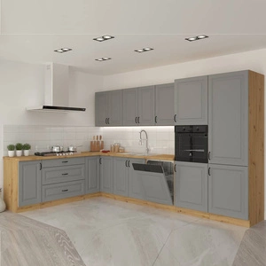 Rohová sestava kuchyňského nábytku Kea 210x350 cm ideální pro interiéry ve skandinávském klasickém i moderním stylu