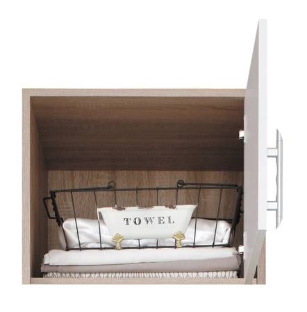 Caspe 50 cm nástavec na skříň dub řemeslný moderní design povrchová úprava ABS a černé úchytky