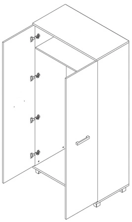 Šatní skříň Maximus 100 cm dub catania moderní designový nábytek vysoce kvalitní zpracování hrany skříně zakončené speciální dýhou