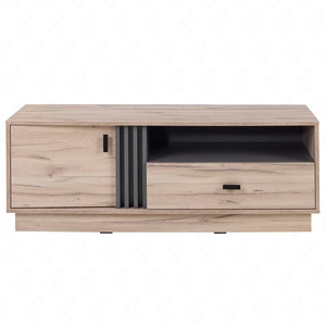 TV skříňka Estan 125 cm dub estan světlý / antracit moderní design nábytku kvalitní zpracování hrany knihovny zakončené speciální dýhou