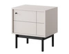 Noční skříňka Modesta béžová ideální pro ložnicový set na vysokých dřevěných nohách jemné barvy