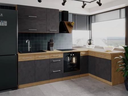 Rohová sestava kuchyňského nábytku Valico 270x150 cm ideální pro interiéry v klasickém i moderním stylu