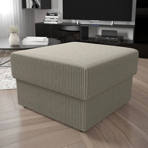 Fogu puf slonová kost stylový designový puf ideální pro doplnění interiéru měkká manšestrová tkanina s výraznými pruhy