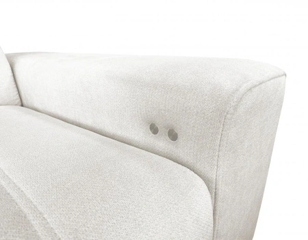 Rohová sedačka s funkcí spaní Penejos III Lux krémová pravá pohodlná rohová sedačka do obývacího pokoje s výsuvnou podnožkou kontejner na ložní prádlo