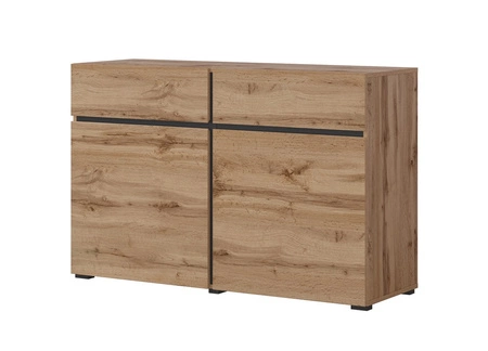 Komoda Cross 119 cm dub wotan moderní design ideální komoda do obývacího pokoje ložnice nebo kanceláře jednoduchý tvar