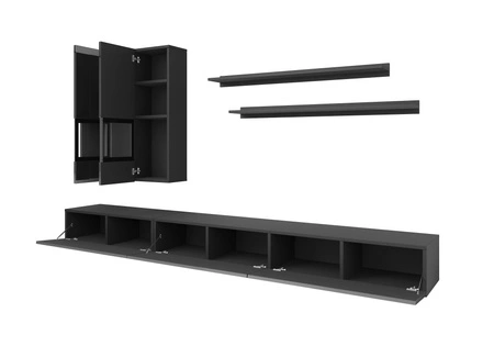 Nástěnná skříň Baros světlý beton modernistický design skvěle zapadne do každého interiéru