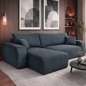 Rohová sedací souprava s funkcí spaní Fiesta tmavě šedá univerzální rohová sedací souprava se zásobníkem na plyšové lůžkoviny