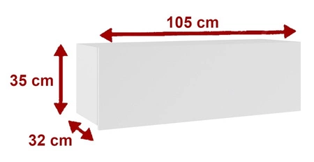 Nástěnná skříňka Apulia 105 cm dub zlatý minimalistický design stylová skříňka do obývacího pokoje jednoduchý tvar, který se hodí do každého interiéru