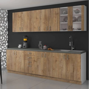 Sada kuchyňského nábytku Lento 260 cm jedinečný styl skříněk bude ladit s interiérem každé kuchyně