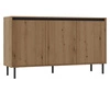Komoda Osaka 149 cm dub evoke / černá minimalistický design dokonalý návrh pro obývací pokoj a ložnici komoda vkusné drážkované čelo