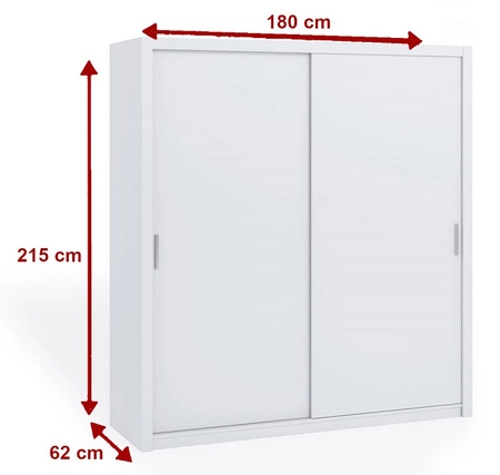 Posuvná skříň Rico 180 cm dub řemeslný funkční nábytek klasický tvar ideální skříň do ložnice nebo předsíně