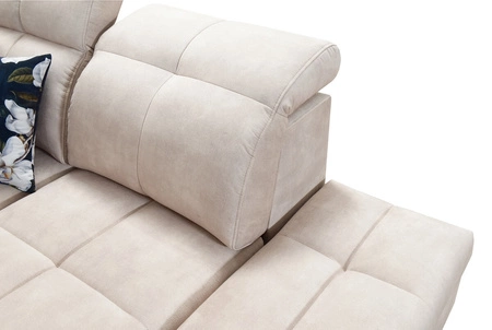 Rohová pohovka Buffalo VI s funkcí spaní béžová levá Funkční a stylová rohová pohovka se třemi nádobami na lůžkoviny