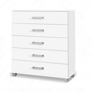 Komoda Maximus 100 cm bílá modernistická designová komoda na válečkových pojezdech