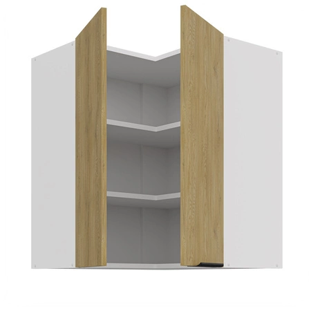 Cremona rohová kuchyňská nástěnná skříňka 60x60 GN-72 2F kovová hrana úchytka skříňka odolná proti vlhkosti a poškození