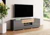 RTV skříňka Toledo 159 cm antracit / antracitový lesk / dub vnuk Moderní TV skříňka ve skandinávském stylu