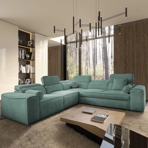 Rohová sedací souprava s funkcí spaní Viano III patina levá Stylová rohová sedací souprava s kontejnery na lůžkoviny ideální pro moderní interiéry