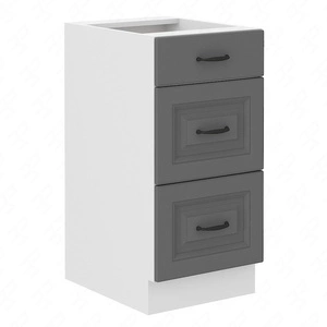 Stojací kuchyňská skříňka se zásuvkami Tilos 80 D 3S BB skříň odolná proti páře vysoké teplotě a rozlité kapalině