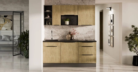 Sada kuchyňského nábytku Corsico 180 cm elegantní kuchyňské skříňky v moderních a přírodních barvách ideální sada pro malou kuchyni