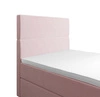 Kontinentální postel Bing 120x200 pudrově růžová v moderním skandinávském stylu s čalouněným čelem postele s úložným boxem