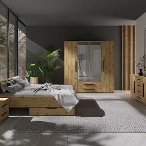 Ložnicový nábytek Maxione dub řemeslně elegantní a univerzální nábytek do ložnice vkusné úchytky kvalitní zpracování