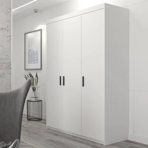 Skříň Rene 133 cm bílý moderní design a hrany zakončené ABS